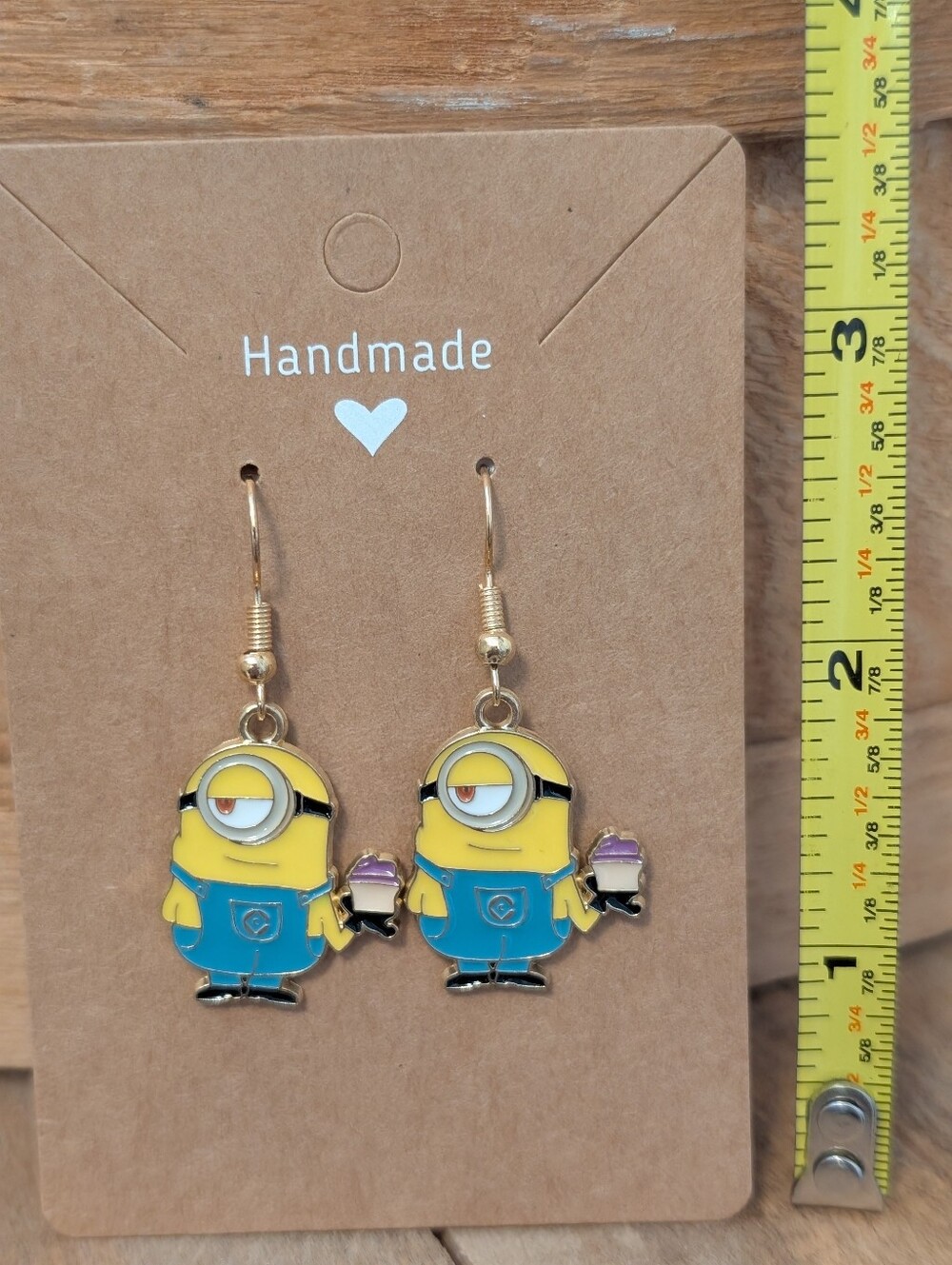 Despicable Me Minions Enamel Metal Earrings NEW